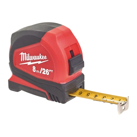 Рулетка Milwaukee Pro Compact 8м-26фт / ширина 25 мм  (Арт. 4932459596)