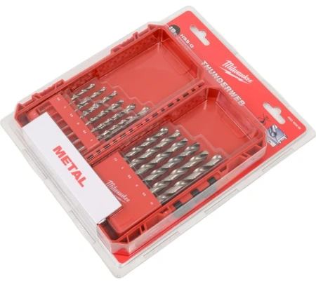 Набор сверл по металлу DIN 338 Milwaukee THUNDERWEB HSS-G (19 шт) (1-10мм) (Арт. 4932493869) + Рулетка магнитная Milwaukee Magnetic GEN III 10м / ширина 27мм (Арт. 4932464601) (Арт. ACC2511004)