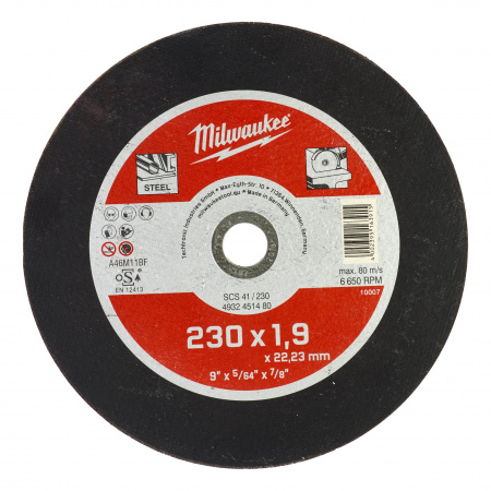 Тонкий отрезной диск по металлу Milwaukee SCS41 / 230х1,9х22,2  (Арт. 4932451480)