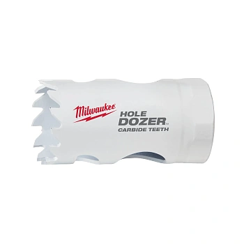 Коронка биметаллическая с твердосплавными зубьями Milwaukee HOLE DOZER CARBIDE 27 мм  (Арт. 49560807)