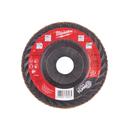 Лепестковый диск Milwaukee CERA TURBO SLC50 / 115 мм / Зерно 80  (Арт. 4932472230)