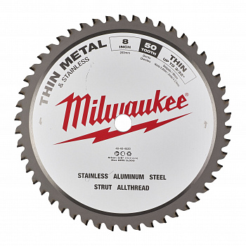 Пильный диск Milwaukee для циркулярной пилы по металлу 203x15.87x1,8 50 зубов  (Арт. 48404520)
