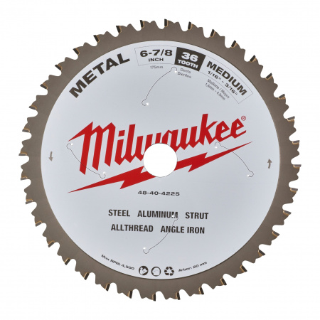 Пильный диск Milwaukee для циркулярной пилы по металлу 174x20x1,6 60 зубов (замена для 48404016)  (Арт. 48404225)