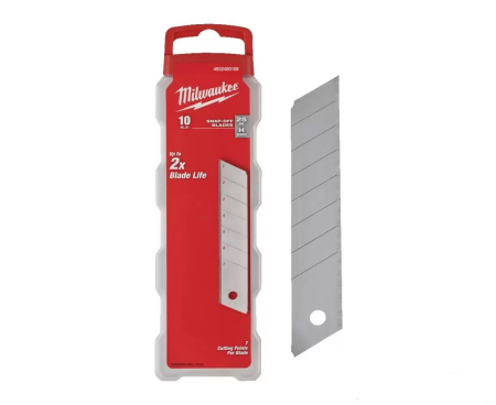 Лезвия для выдвижных ножей Milwaukee 25 мм (10 шт) (замена для 48229125) (Арт. 4932480108)