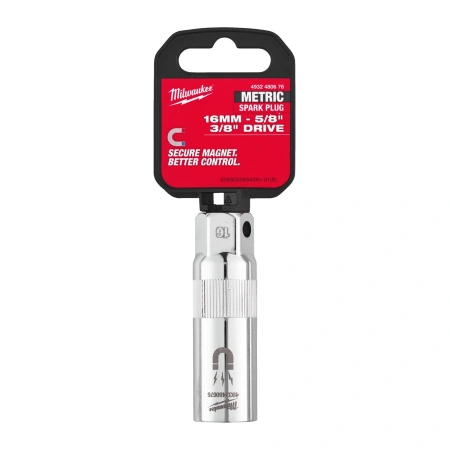 Головка свечная с магнитом Milwaukee 3/8'' 16 мм (5/8") (Арт. 4932480676)