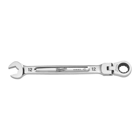 Гаечный ключ рожково-накидной с трещоткой и шарниром в накидной части Milwaukee MAX BITE 12 мм  (Арт. 4932480185)