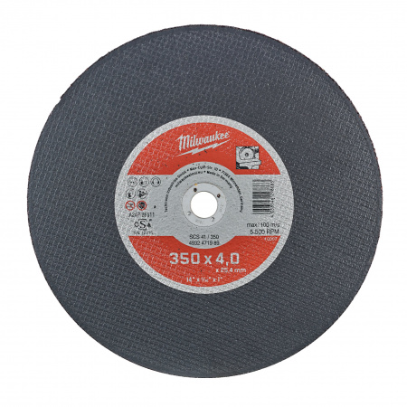 Тонкий отрезной диск по металлу Milwaukee SCS41 / 350х4,0х25,4 PRO+  (Арт. 4932471989)