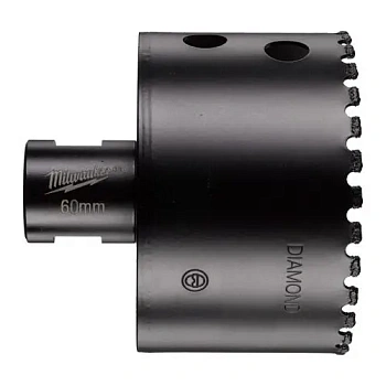 Алмазное корончатое сверло для сухого сверления Milwaukee Diamond Max 60 мм / хвостовик M14 (Арт. 4932498359)
