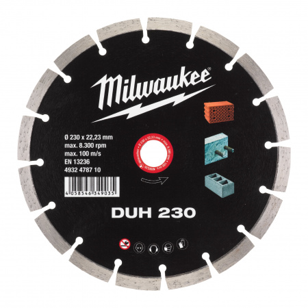 Алмазный диск профессиональной серии Milwaukee DUH 230 мм (RU)  (Арт. 4932478710)