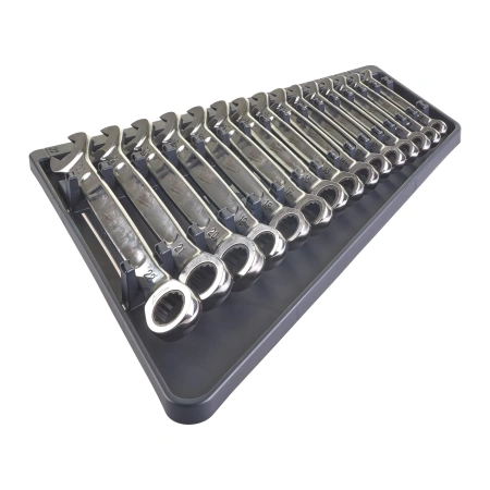 Набор гаечных метрических ключей с трещоткой в накидной части Milwaukee MAX BIT (15 шт)  (Арт. 4932464994)
