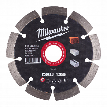 Алмазный диск профессиональной серии Milwaukee DSU 125 мм  (Арт. 4932373147)