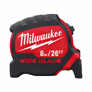 Рулетка Milwaukee Премиум с широким полотном  8м-26фт / ширина 33 мм (футовая)  (Арт. 4932471818)