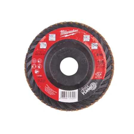 Лепестковый диск Milwaukee CERA TURBO SLC50 / 115 мм / Зерно 60  (Арт. 4932472229)