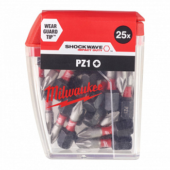 Биты для шуруповерта Milwaukee Shockwave IMPACT DUTY™ PZ1 X 25 мм (25 шт)  (Арт. 4932430861)