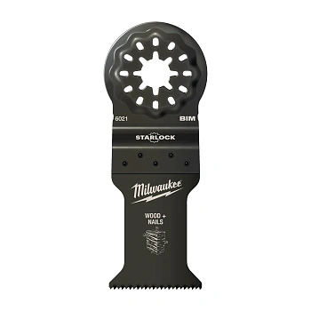 Полотно биметаллическое для мультитула Milwaukee STARLOCK 35x42мм для древесины с гвоздями (50шт) (Арт. 48906521)
