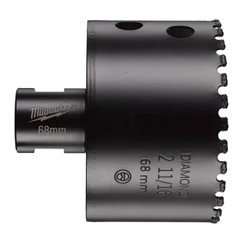 Алмазное корончатое сверло для сухого сверления Milwaukee Diamond Max 68 мм / хвостовик M14 (Арт. 4932478285)