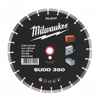 Алмазный диск Milwaukee SUDD 350 (Арт. 4932479462)