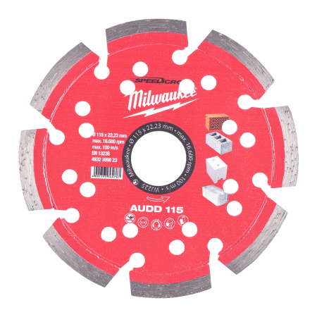 Алмазный диск скоростной Milwaukee Speedcross AUDD 115 мм  (Арт. 4932399823)
