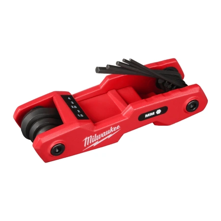 Набор складных шестигранных ключей Milwaukee HEX 1.5 / 2 / 2.5 / 3 / 4 / 5 / 6 / 8 мм (8 шт) (Арт. 4932480978)