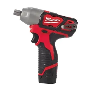 Аккумуляторный субкомпактный ударный гайковерт с фиксацией пином Milwaukee M12 BIW12-202C (1/2'')  (Арт. 4933447133)
